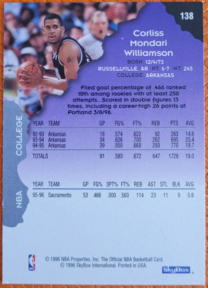 1996-97 Hoops #138 Corliss Williamson