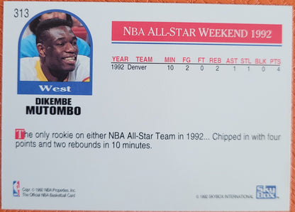 1992-93 Hoops #313 Dikembe Mutombo