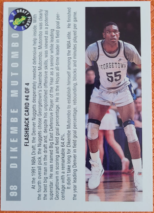 1992 Classic Draft Picks #98 Dikembe Mutombo