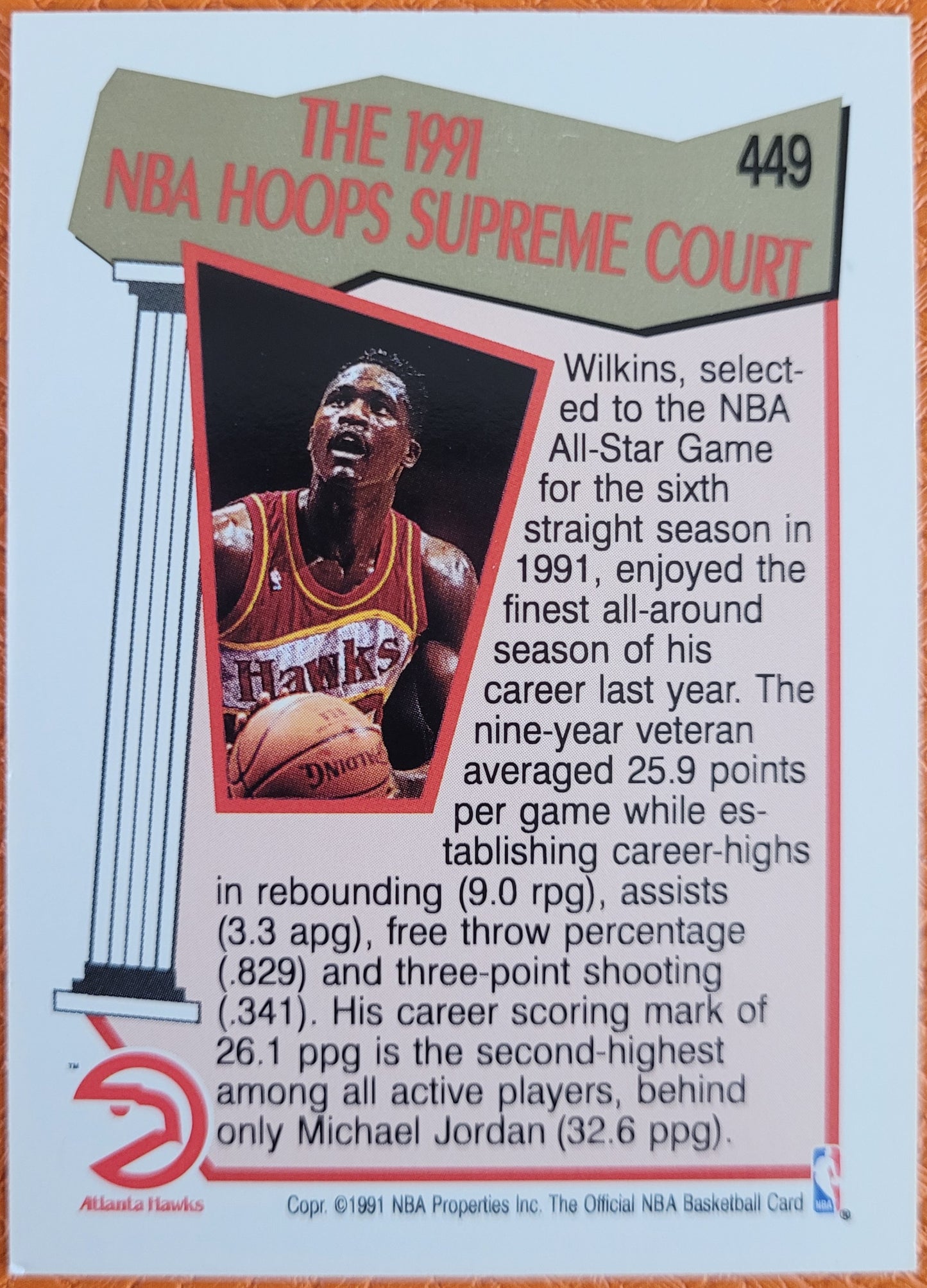 1991-92 Hoops #449 Dominique Wilkins