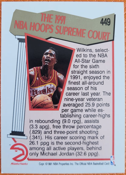 1991-92 Hoops #449 Dominique Wilkins