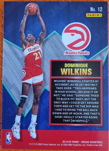 2019-20 Panini Mosaic #12 Dominique Wilkins Jam Masters Mosaic
