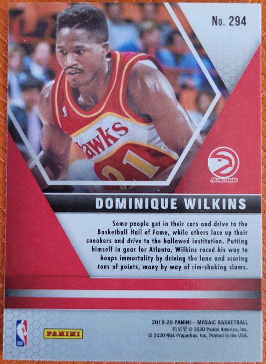 2019-20 Panini Mosaic #294 Dominique Wilkins Silver Prizm