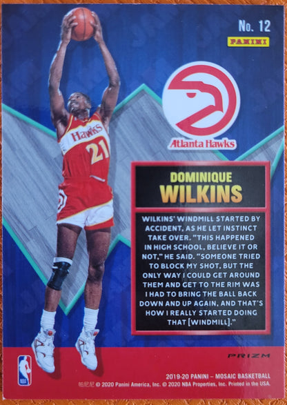2019-20 Panini Mosaic #12 Dominique Wilkins Jam Masters Green