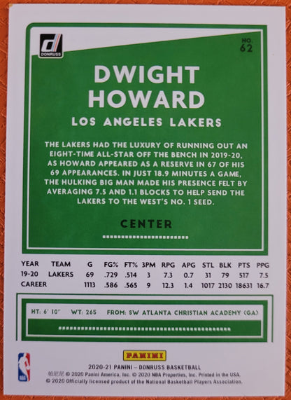 2020-21 Donruss #62 Dwight Howard