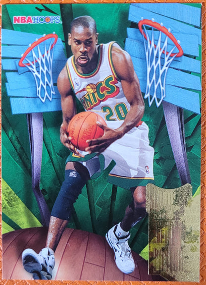 1995-96 Hoops #SL43 Gary Payton Slamland