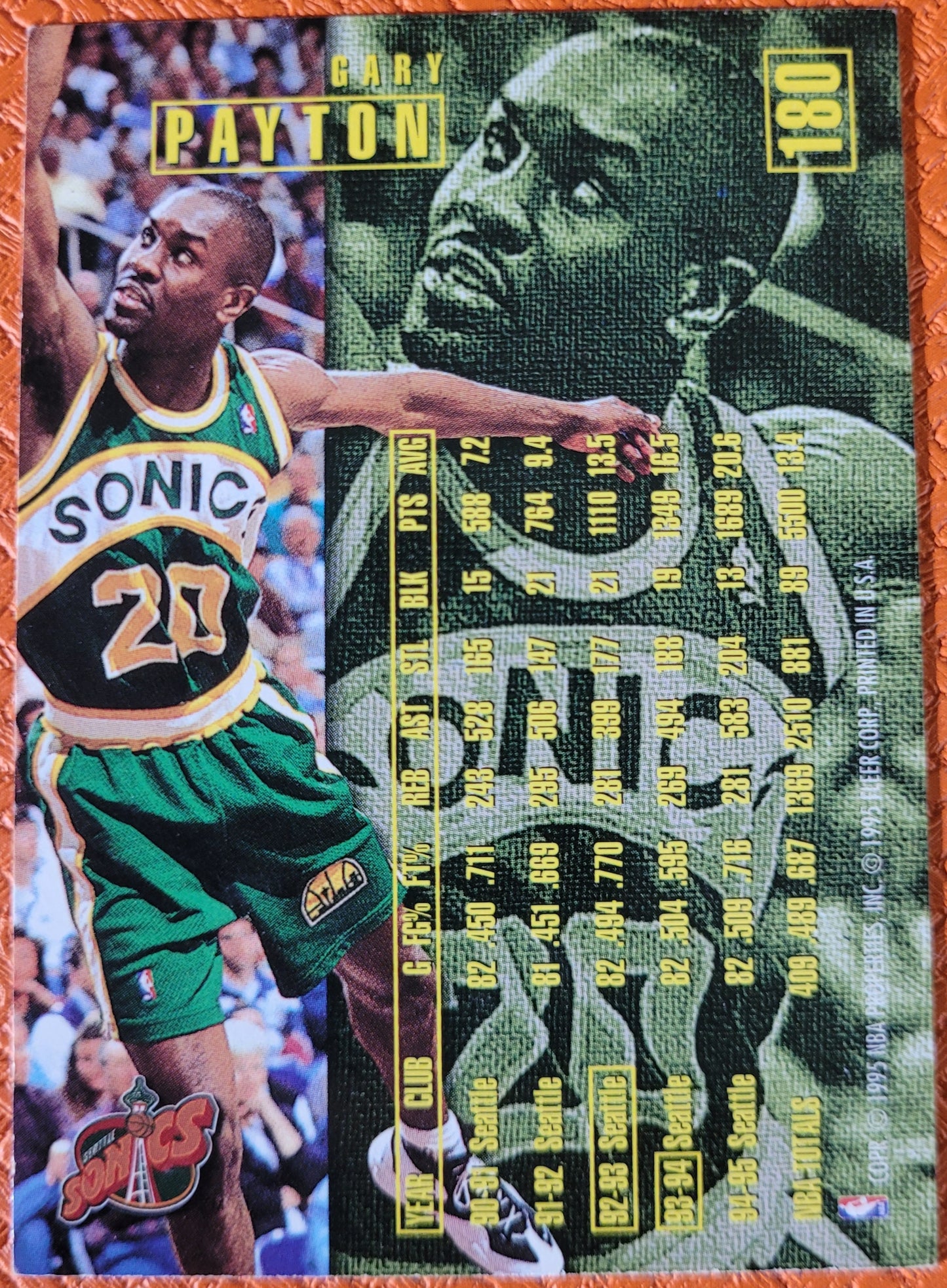 1995-96 Fleer European #180 Gary Payton
