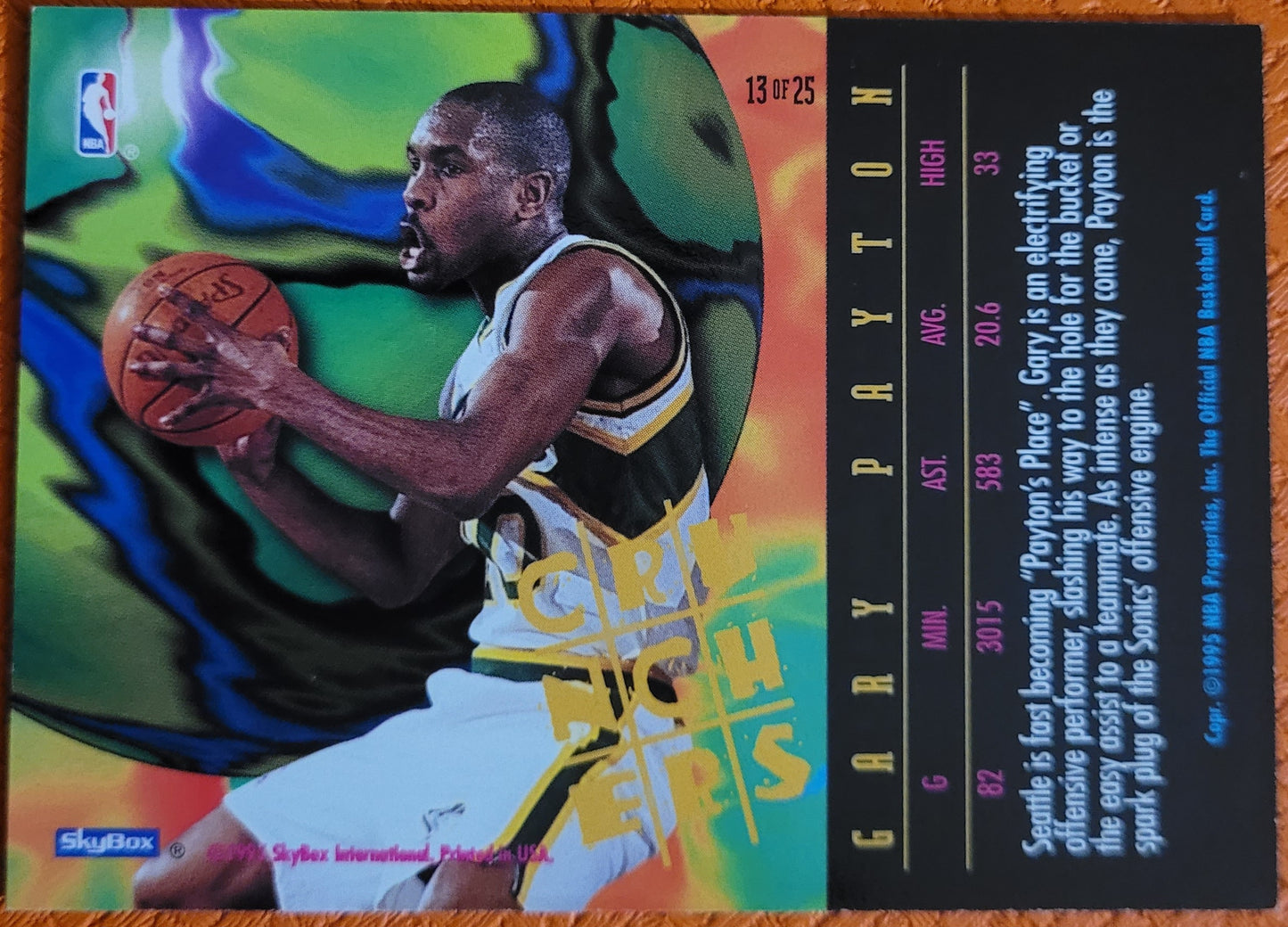 1995-96 Hoops #13 Gary Payton Number Crunchers
