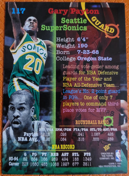 1994-95 Stadium Club #117 Gary Payton