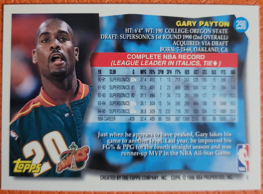 1995-96 Topps #290 Gary Payton
