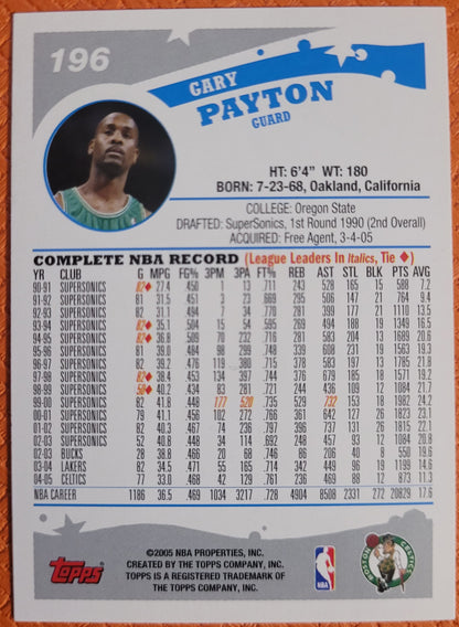 2005-06 Topps #196 Gary Payton Gold #/99
