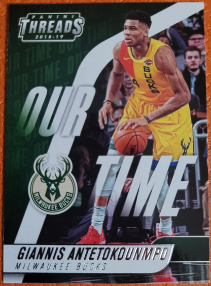 2018-19 Panini Threads #14 Giannis Antetokounmpo Our Time