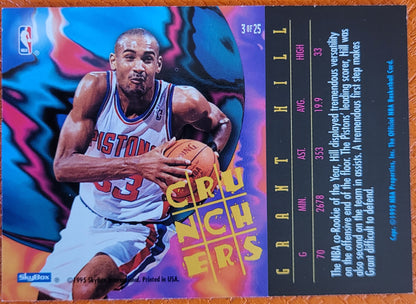 1995-96 Hoops #3 Grant Hill Grant Hill Number Crunchers Box Topper