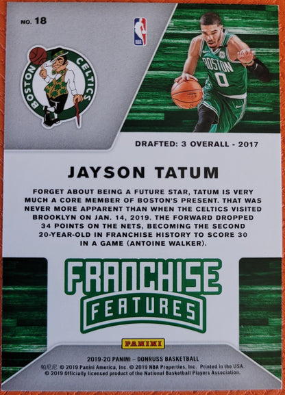 2019-20 Donruss #18 Jayson Tatum Franchise Features
