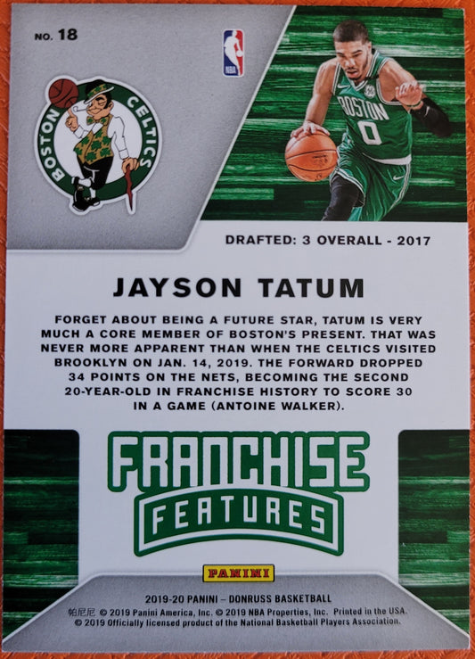 2019-20 Donruss #18 Jayson Tatum Franchise Features