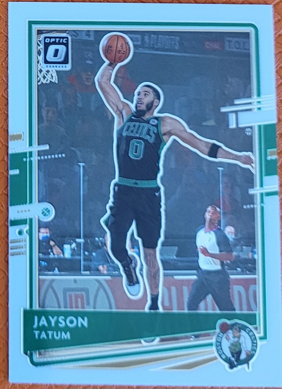 2020-21 Donruss Optic #77 Jayson Tatum Hyper Green