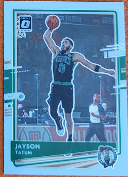 2020-21 Donruss Optic #77 Jayson Tatum Hyper Green