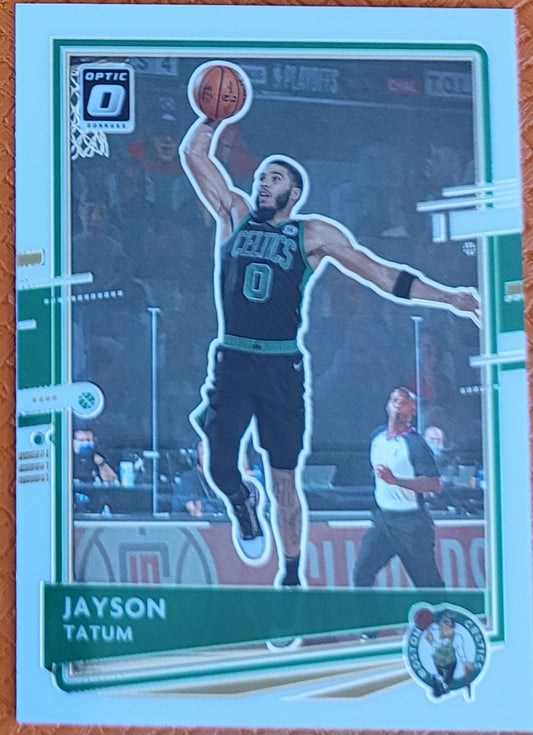 2020-21 Donruss Optic #77 Jayson Tatum Hyper Green
