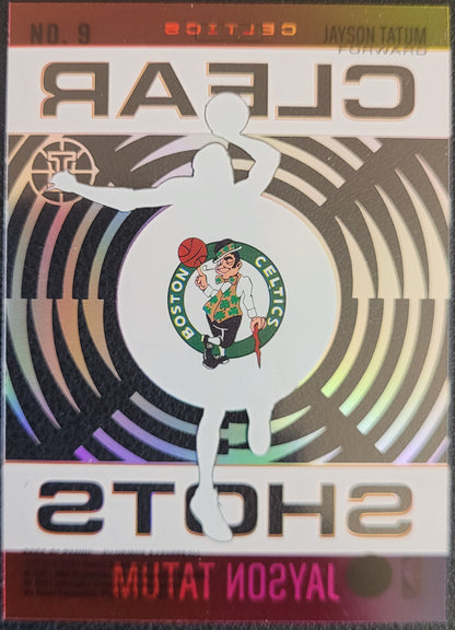 2020-21 Panini Illusions #9 Jayson Tatum Clear Shots Orange