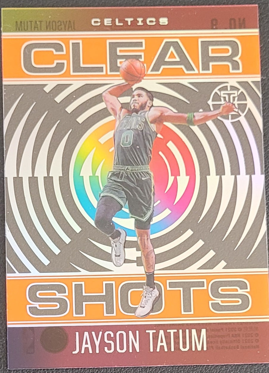 2020-21 Panini Illusions #9 Jayson Tatum Clear Shots Orange