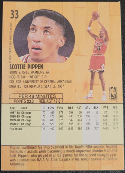 1991-92 Fleer #33 Scottie Pippen
