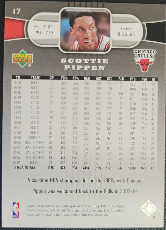 2004-05 Upper Deck #17 Scottie Pippen