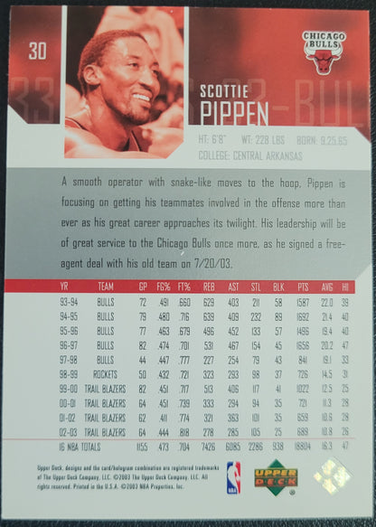 2003-04 Upper Deck #30 Scottie Pippen