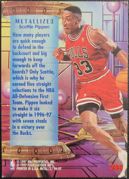 1996-97 Fleer Metal #229 Scottie Pippen Metalized