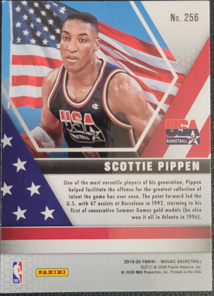 2019-20 Panini Mosaic #256 Scottie Pippen Silver Prizm