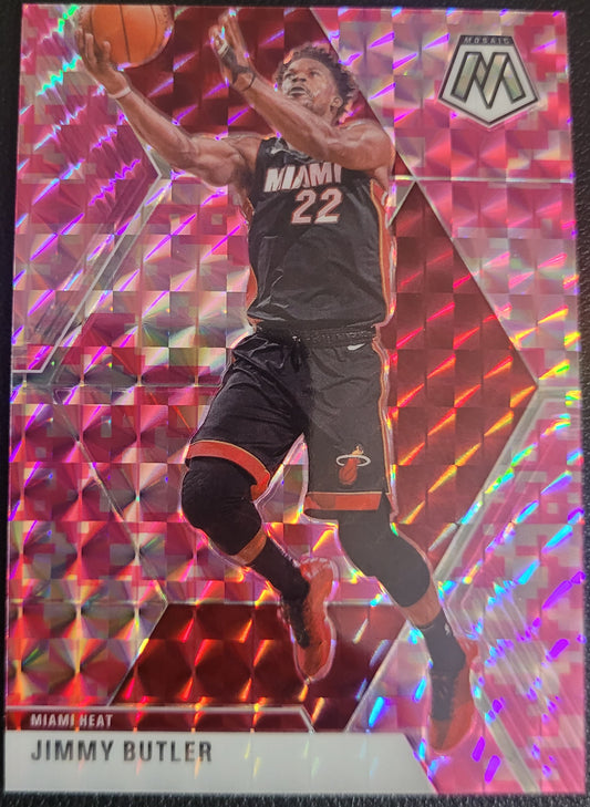 2019-20 Panini Mosaic #130 Jimmy Butler Camo Pink