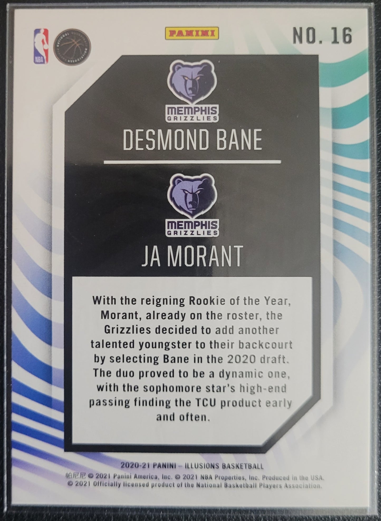 2020-21 Panini Illusions #16 Ja Morant / Desmond Bane Rookie Reflections