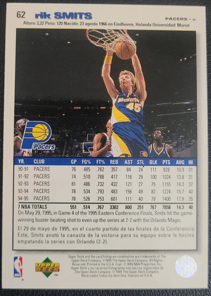 1995-96 Collector's Choice Spanish I #62 Rik Smits