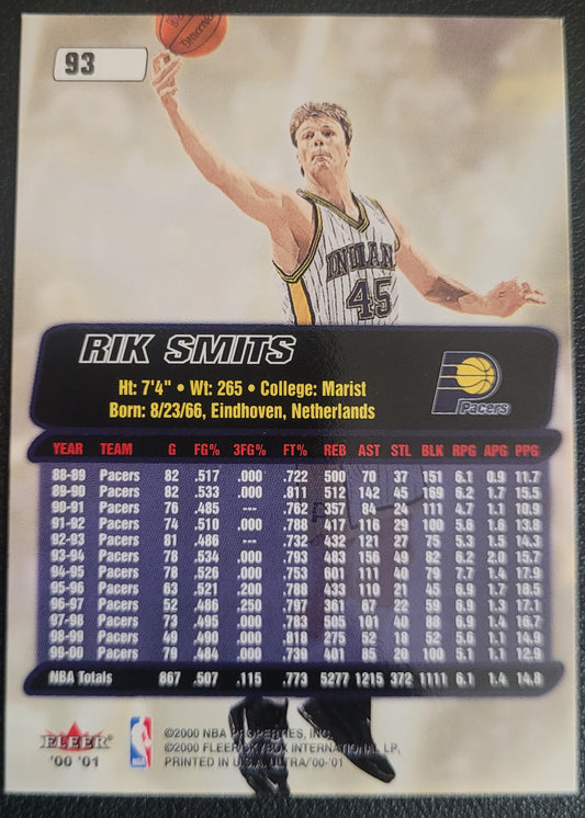 2000-01 Ultra #93 Rik Smits