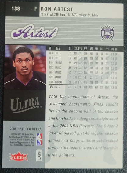2006-07 Ultra #138 Ron Artest