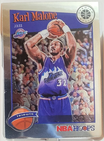 2019-20 Hoops Premium Stock #286 Karl Malone Prizms Silver