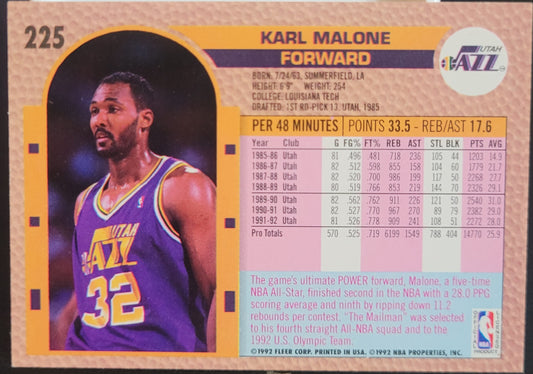 1992-93 Fleer #225 Karl Malone