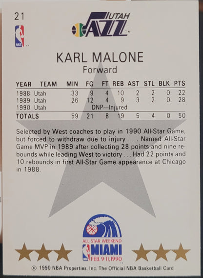1990-91 Hoops #21 Karl Malone