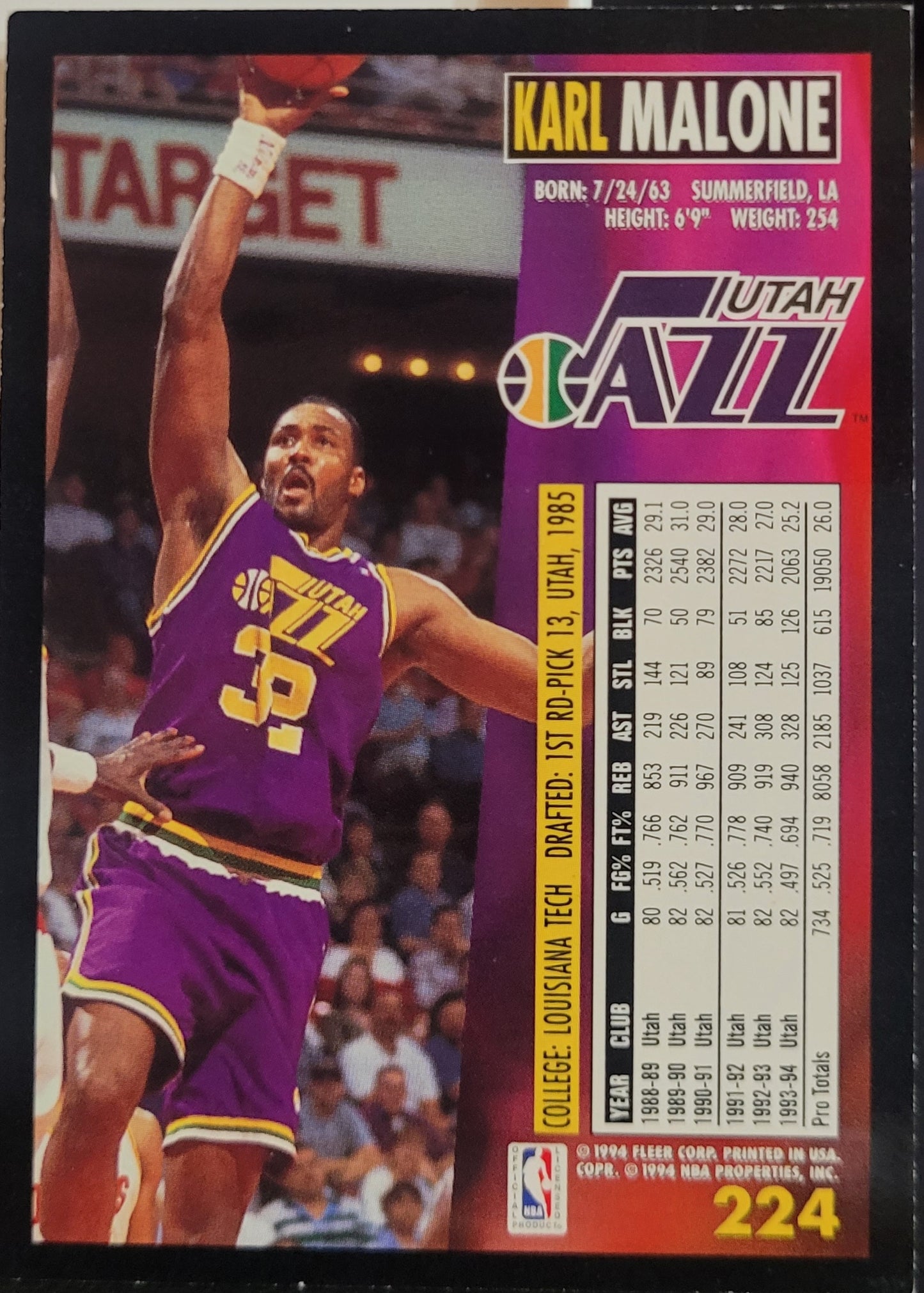 1994-95 Fleer #224 Karl Malone