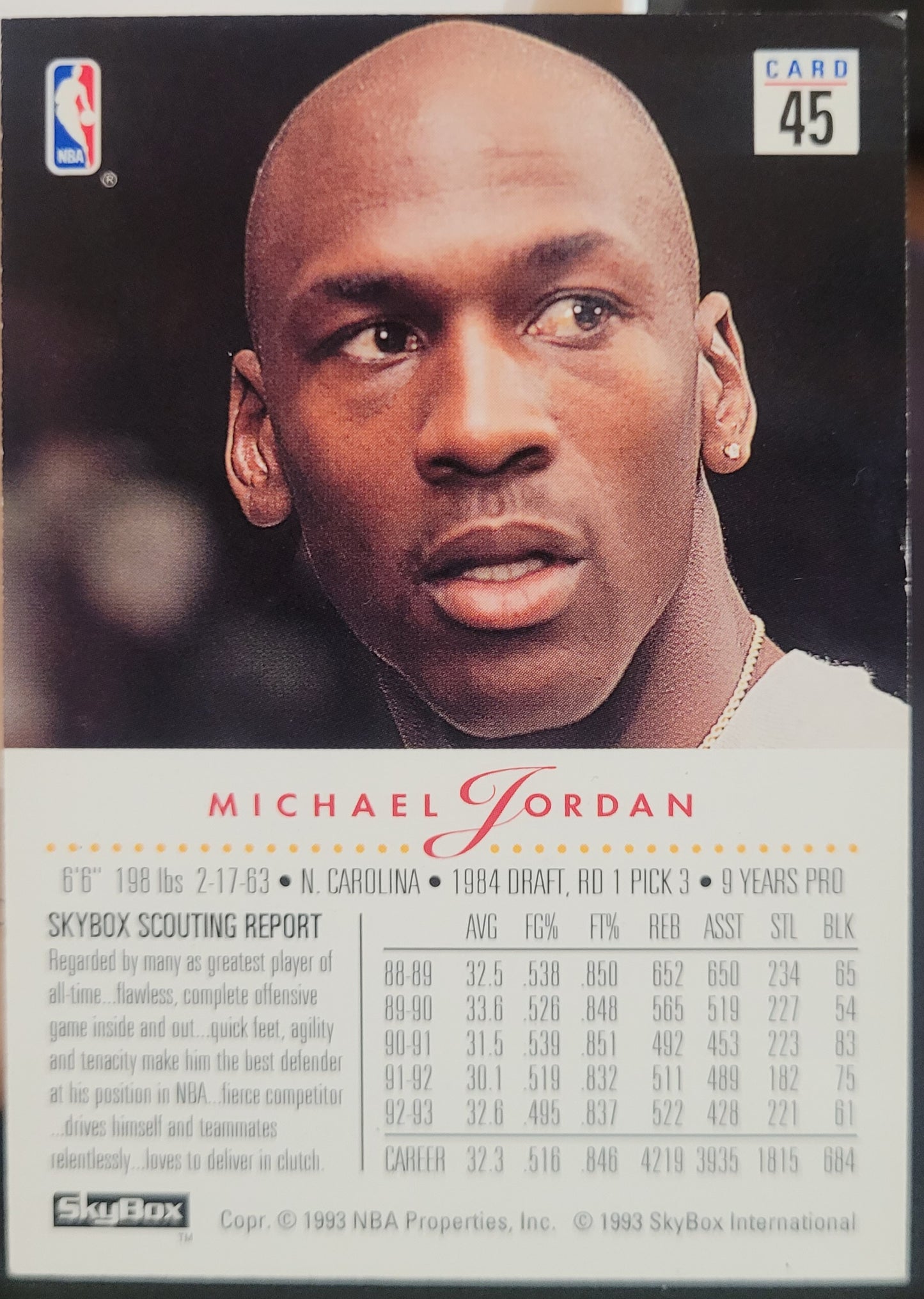 1993-94 SkyBox Premium #45 Michael Jordan