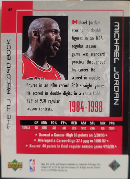 1999 Upper Deck Michael Jordan Career Collection #49 Michael Jordan