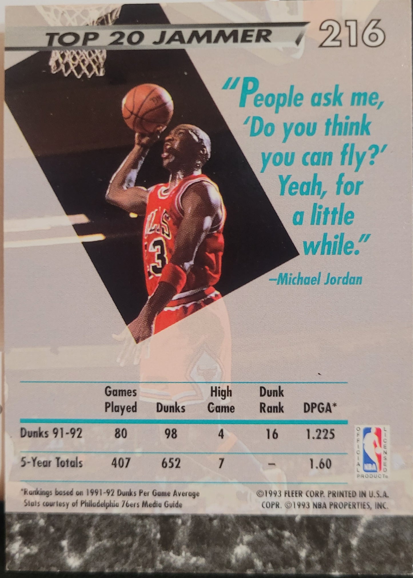 1992-93 Ultra #216 Michael Jordan