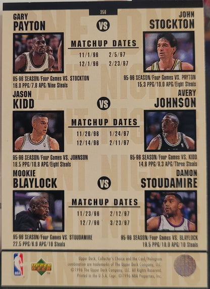 Anfernee Hardaway & Michael Jordan 1996-97 Collector's Choice #356 Magic, Bulls