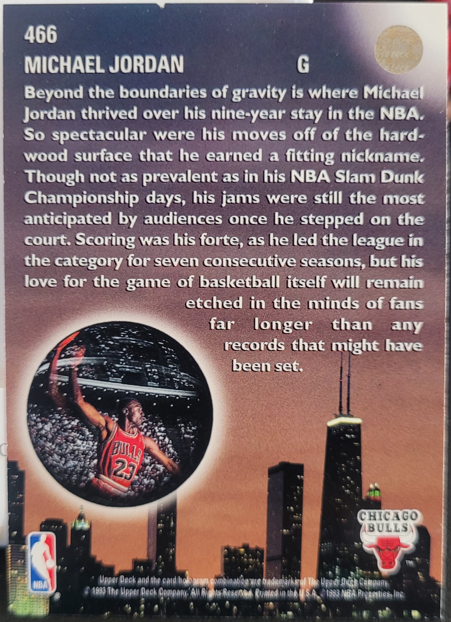 1993-94 Upper Deck #466 Michael Jordan