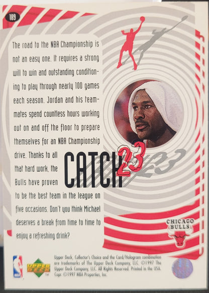 1997-98 Collector's Choice #189 Michael Jordan Catch 23 3x5