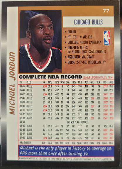 1998-99 Topps #77 Michael Jordan