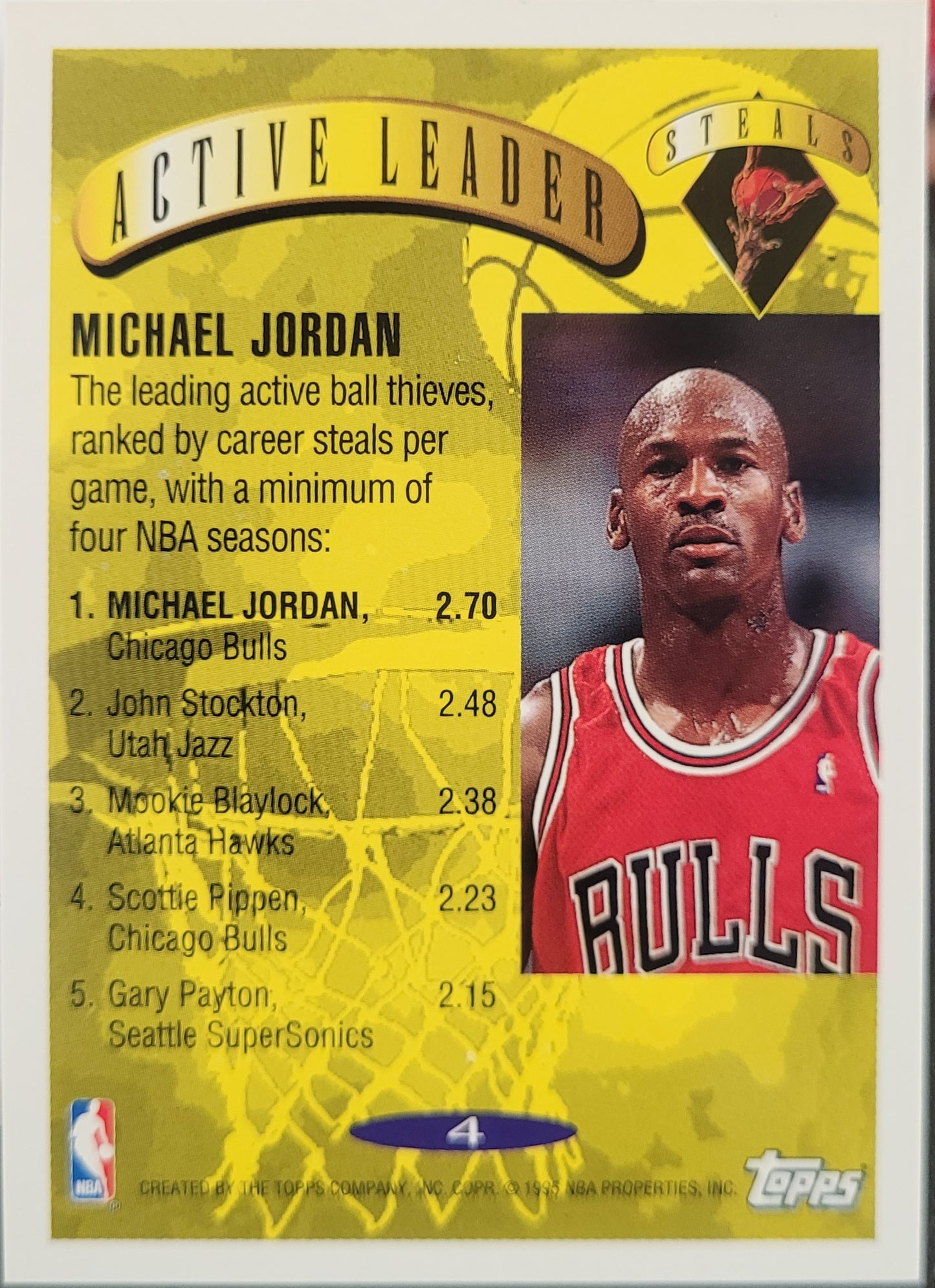 1995-96 Topps #4 Michael Jordan