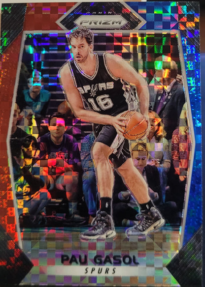 2017-18 Panini Prizm #295 Pau Gasol Prizms Red White and Blue