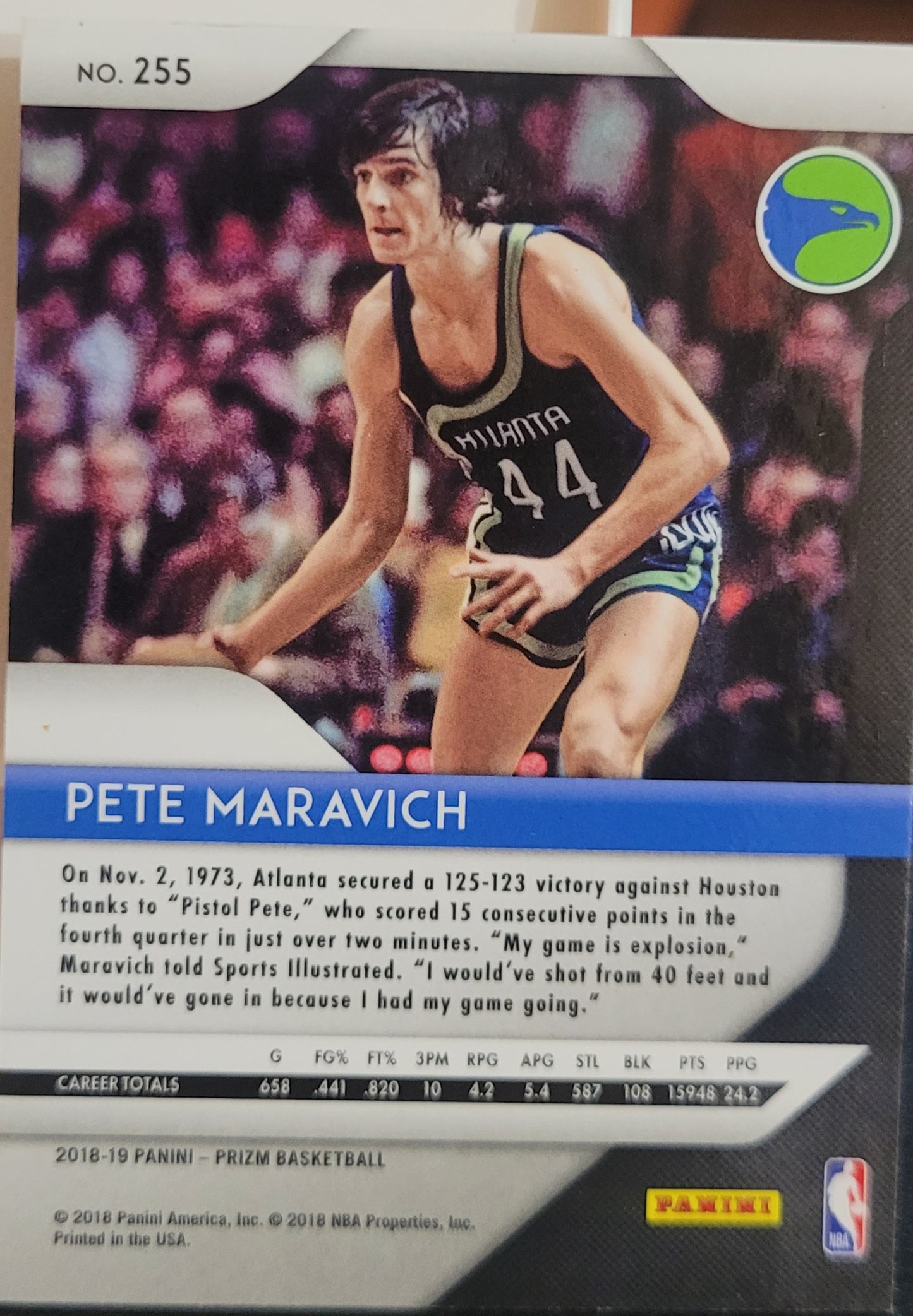 2018-19 Panini Prizm Silver #255 Pete Maravich