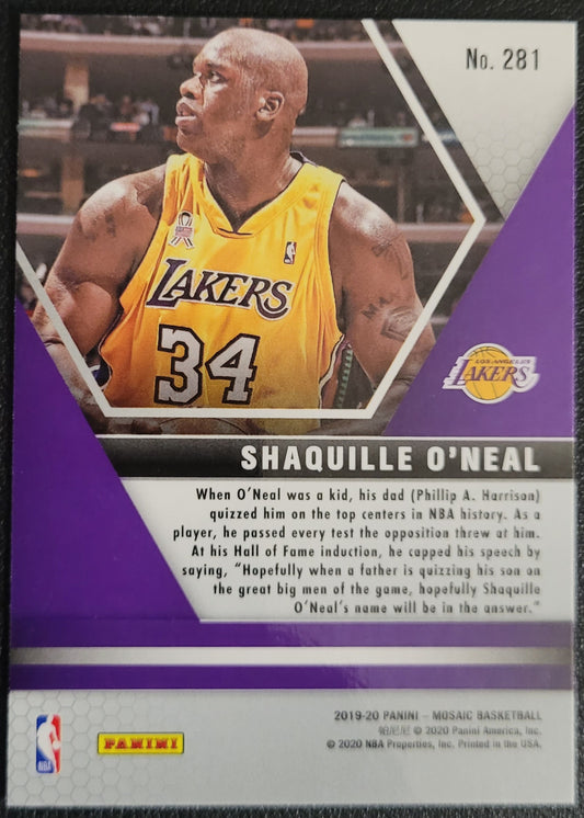 2019-20 Panini Mosaic #281 Shaquille O'Neal Silver Prizm