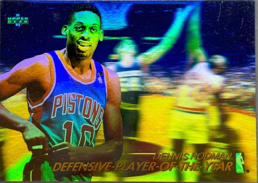 1991-92 Upper Deck #AW9 Dennis Rodman Award Winner Holograms